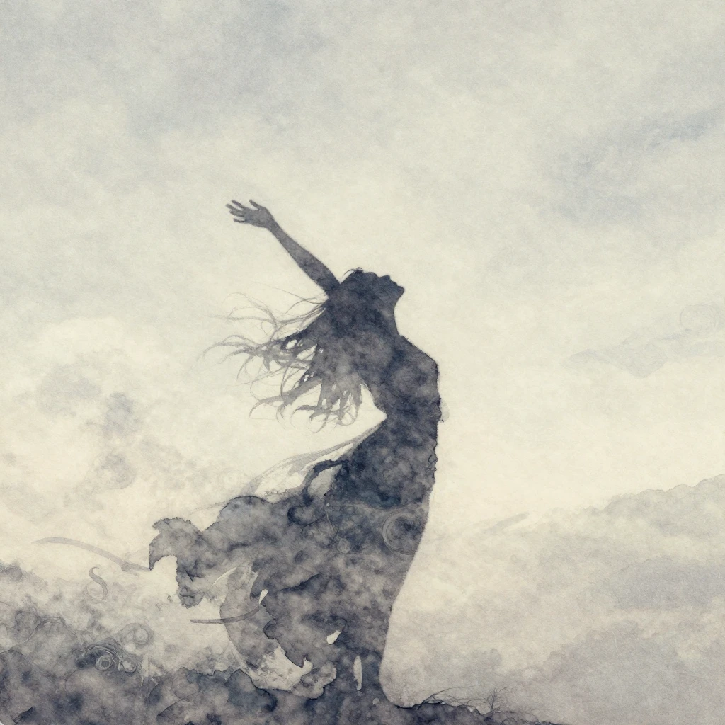 A minimalist, abstract cover art for a bard song. Focus on t...