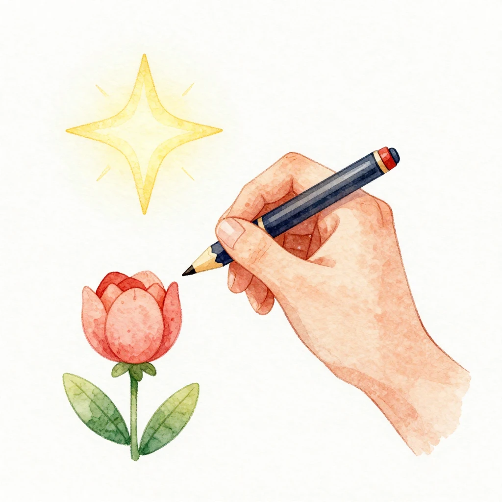 A watercolor illustration symbolizing dedication, featuring ...