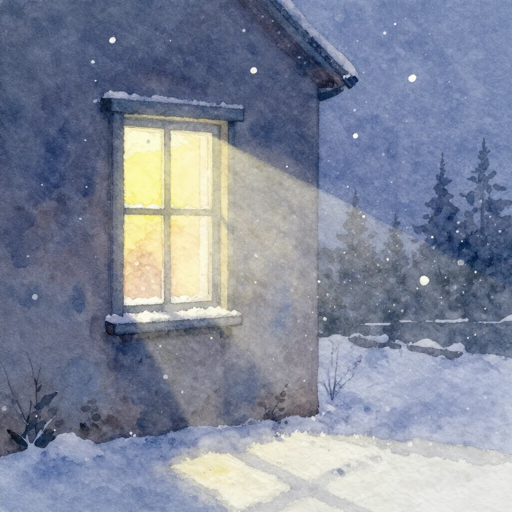 A watercolor painting inspired by an indie song cover, featu...