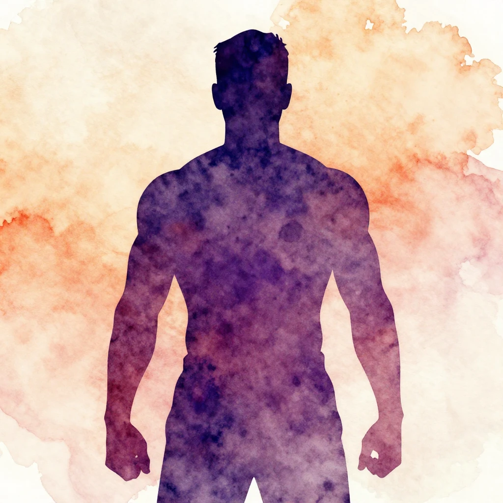 A vibrant watercolor painting of a strong, supportive silhou...