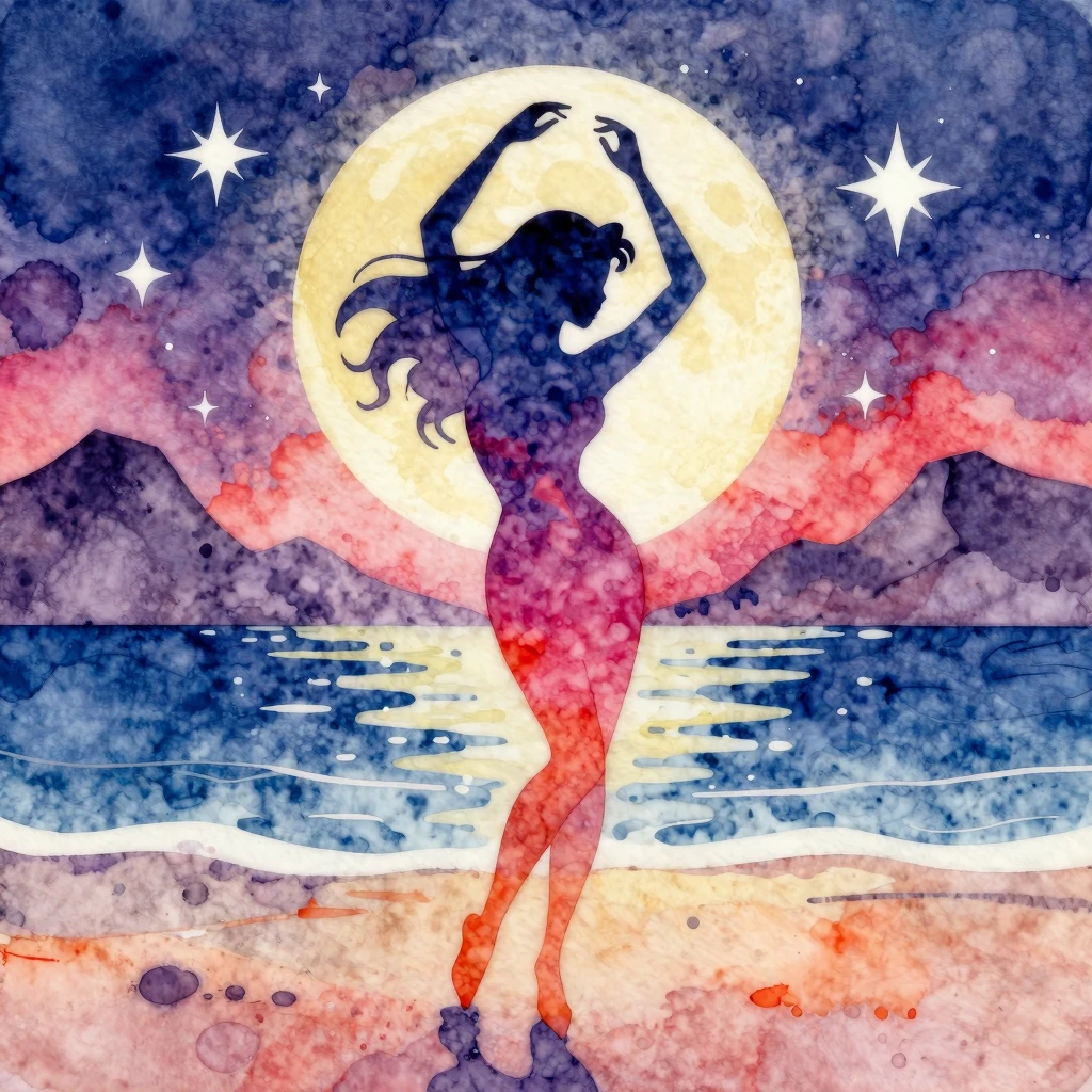 Vibrant watercolor style. 90s dance party album cover, vibra...
