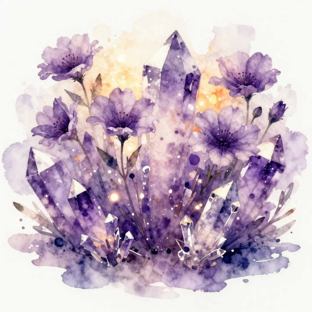 A vibrant watercolor illustration capturing an enchanting se...