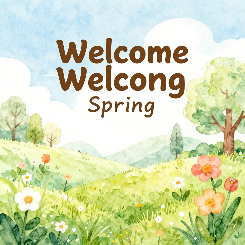 A vibrant watercolor illustration depicting a scene welcomin...