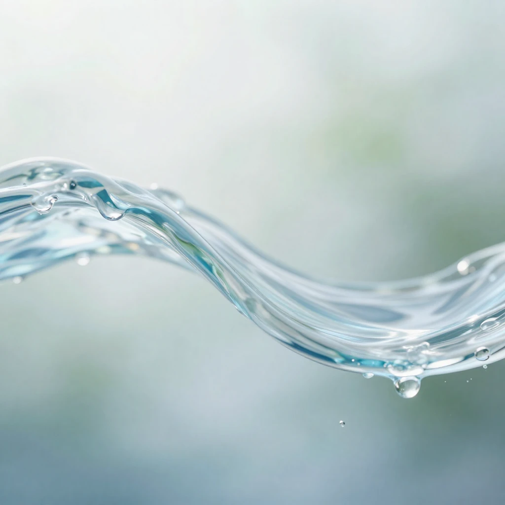 A serene and abstract image depicting cleansing, with flowin...