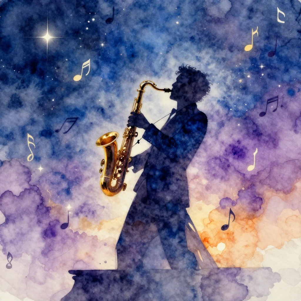 A vibrant watercolor illustration depicting a majestic, ethe...