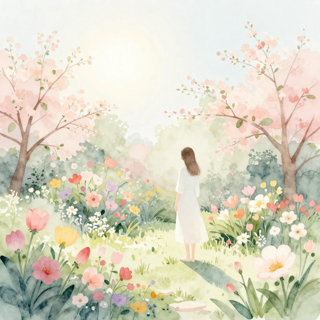 A highly detailed minimalist watercolor painting depicting a...