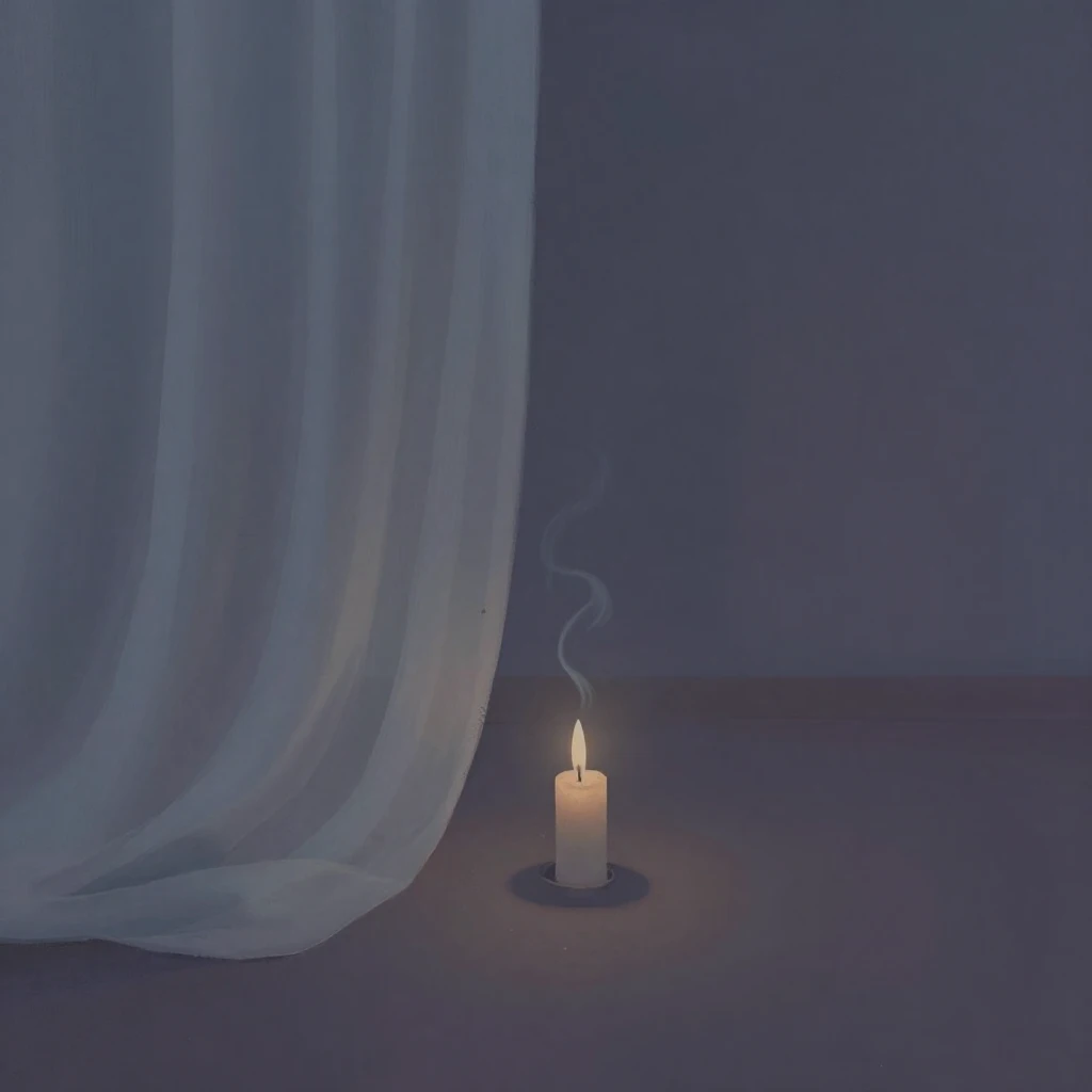 A melancholic, atmospheric illustration for a chanson song. ...