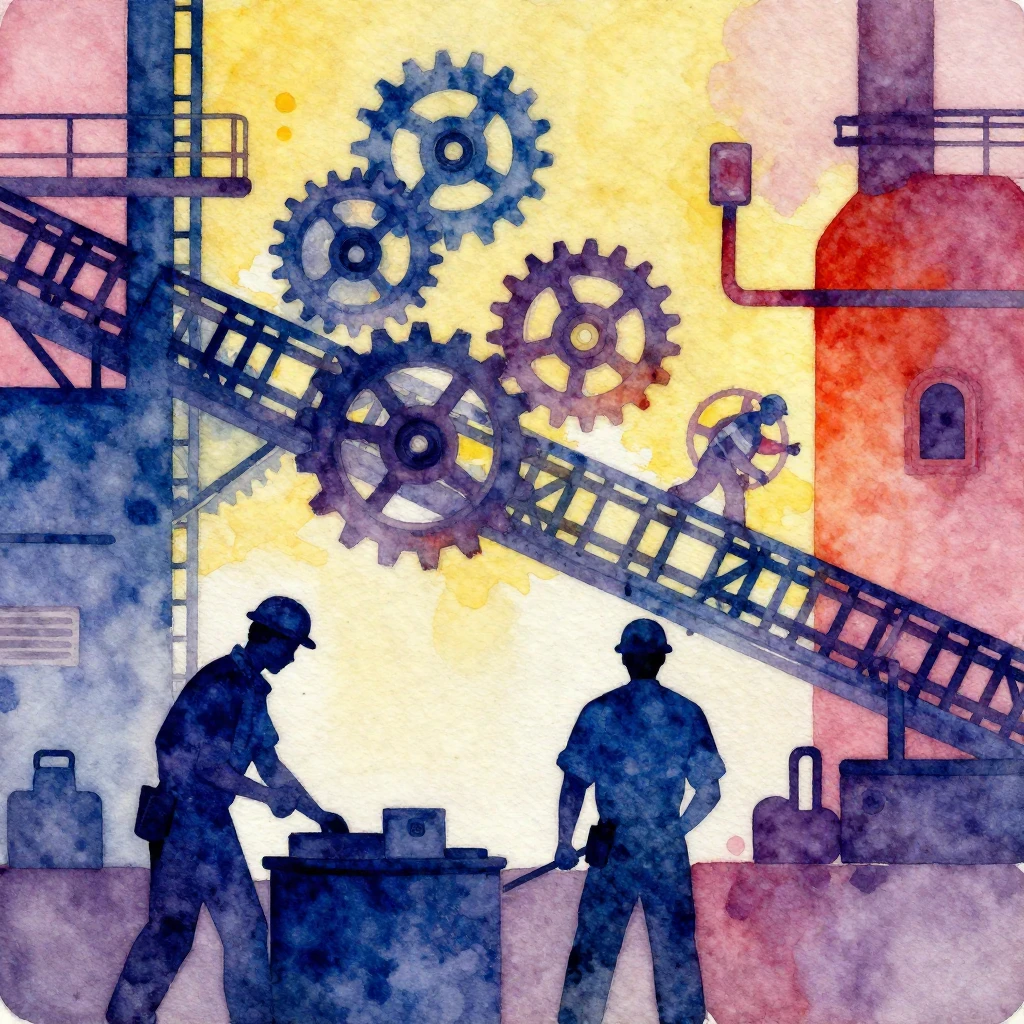 A vibrant watercolor painting depicting abstract silhouettes...