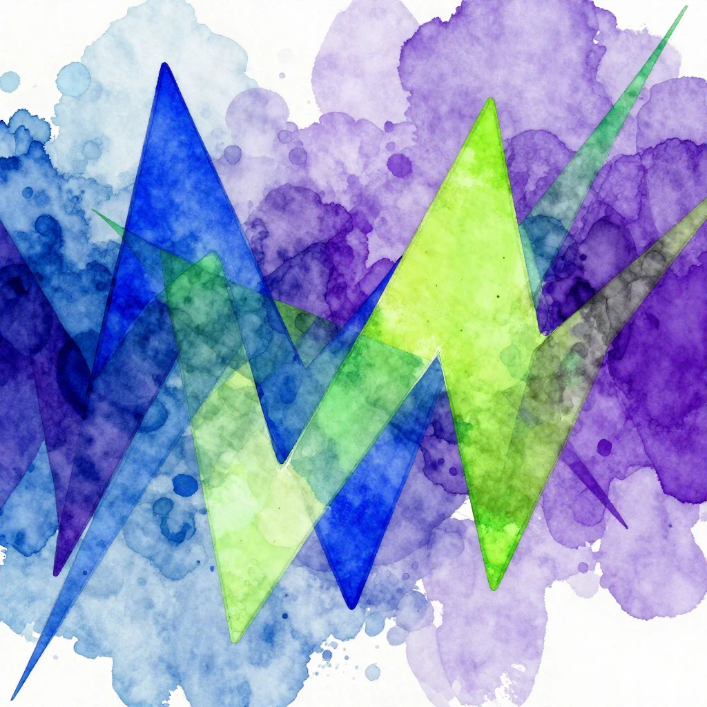 Vibrant watercolor style. A dynamic, abstract illustration f...