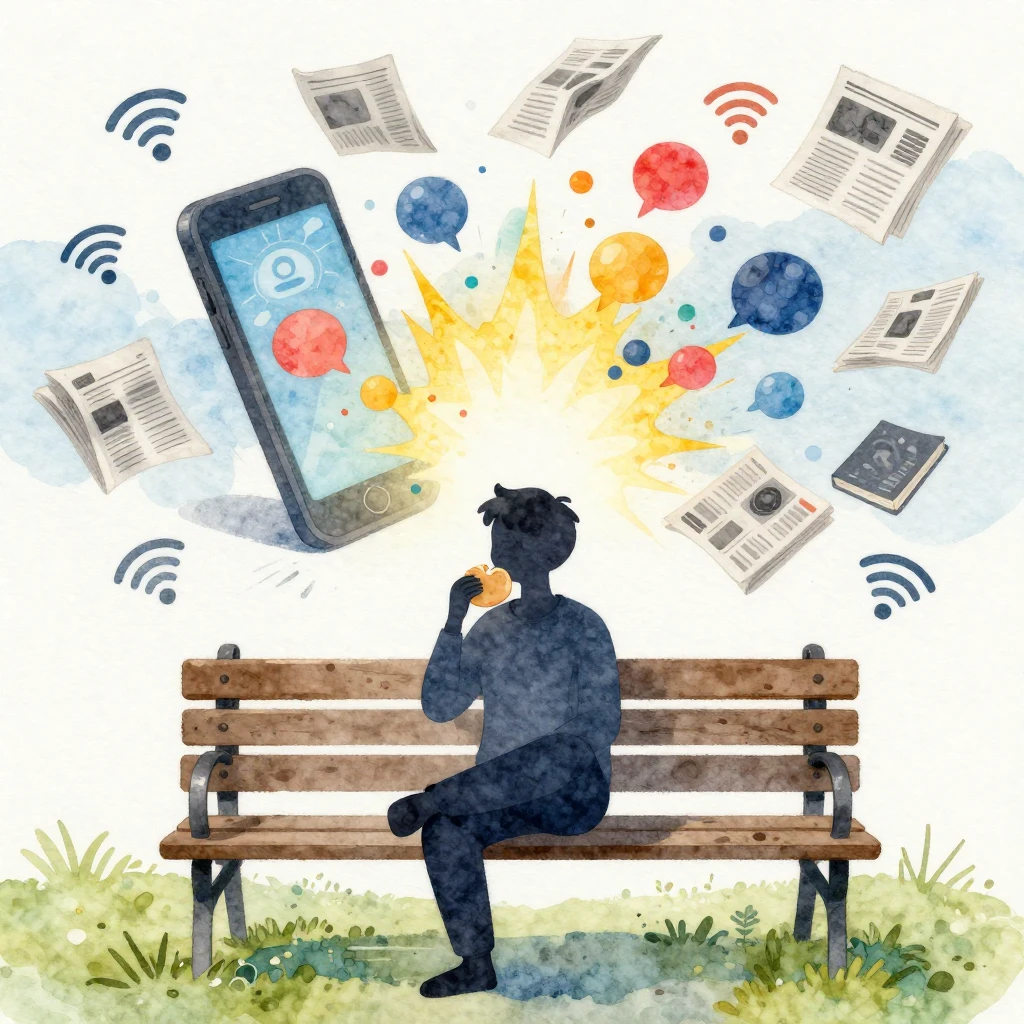 A watercolor and cartoon-style illustration focusing on mind...