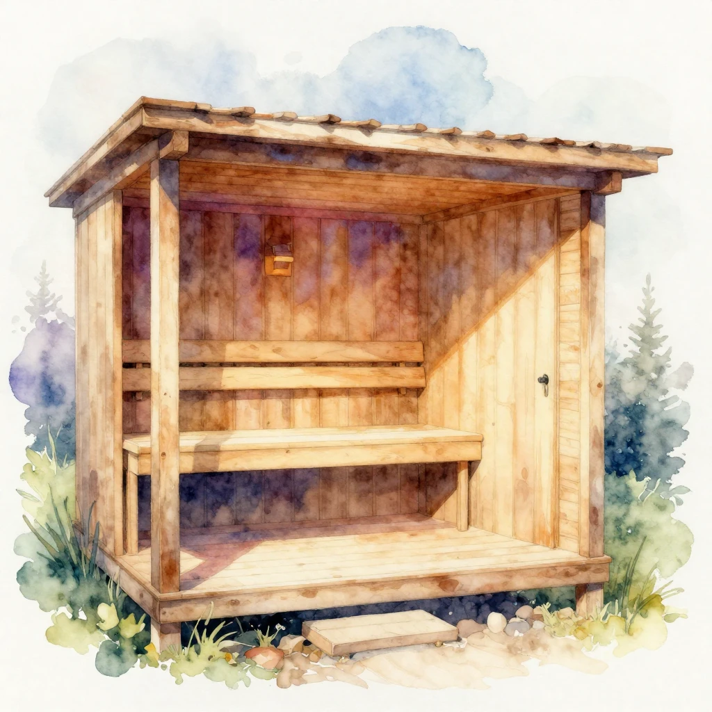 Vibrant watercolor art depicting a distant dream of a rustic...