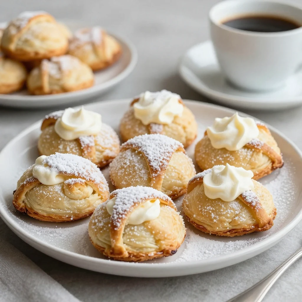 A beautifully arranged plate of traditional Swedish semlor p...