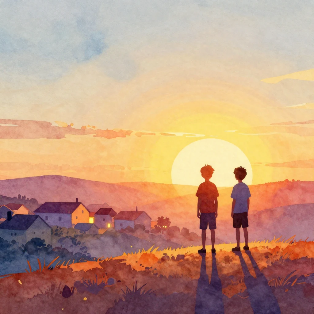 Watercolor and minimalist pop art style, vibrant colors. Sil...