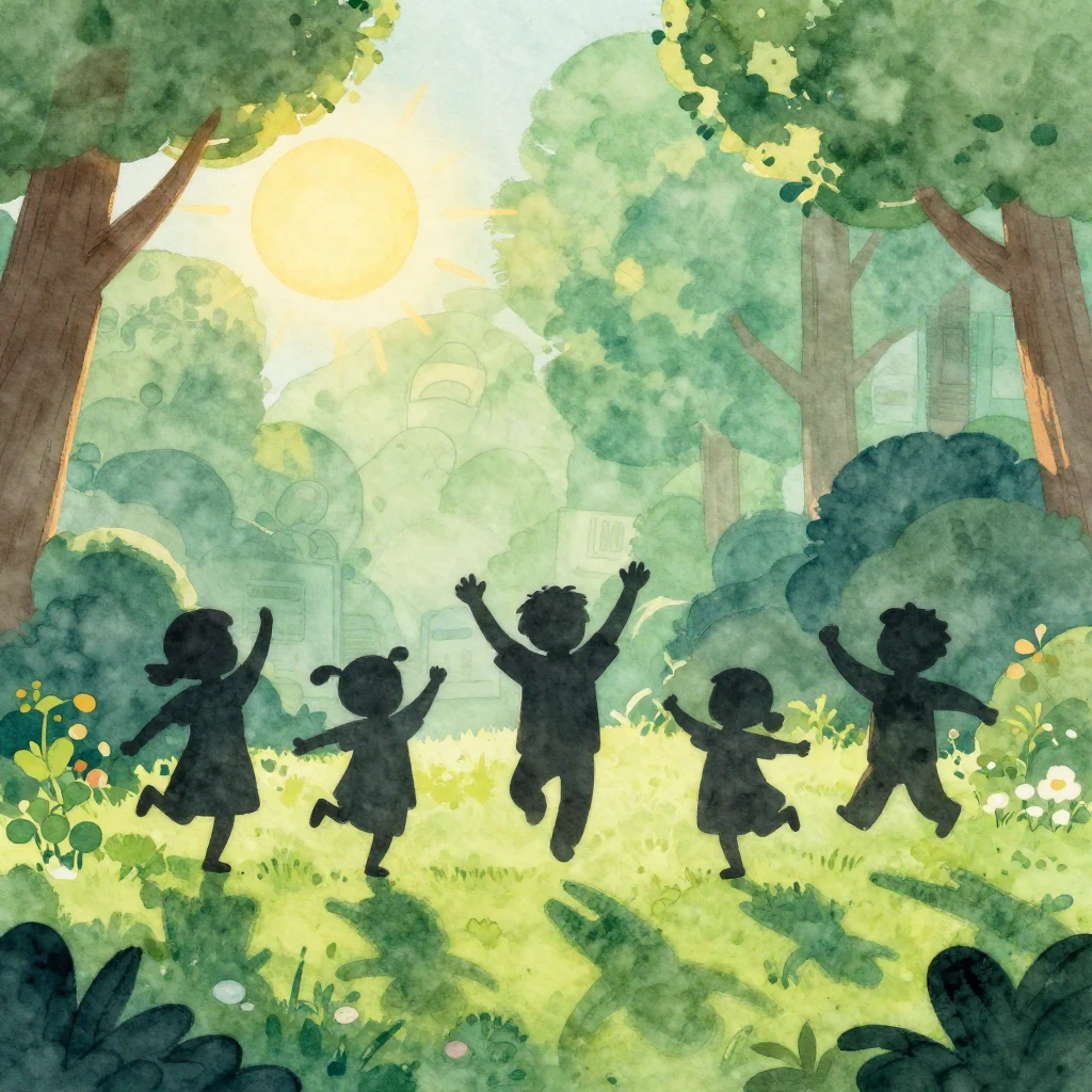 A vibrant, whimsical illustration in watercolor and cartoon ...