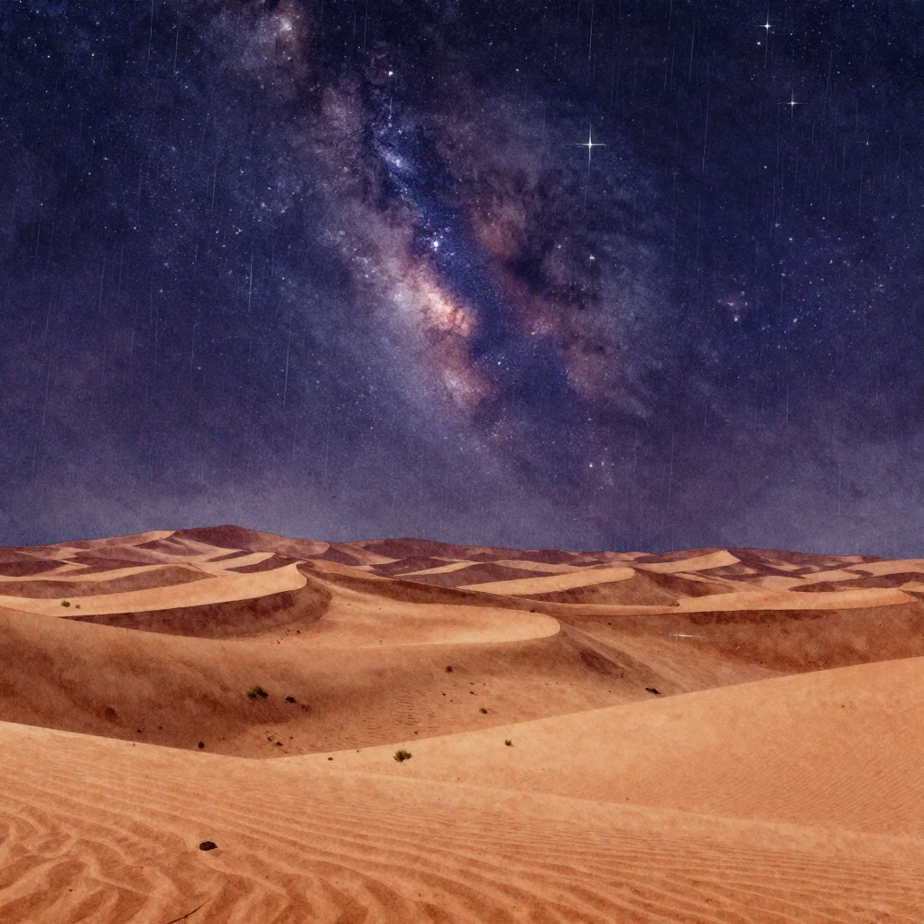 A vibrant watercolor painting showcasing a breathtaking star...