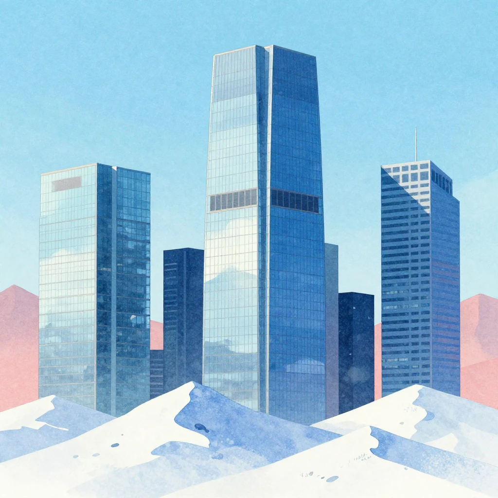 Modern glass skyscrapers standing tall in the background, co...