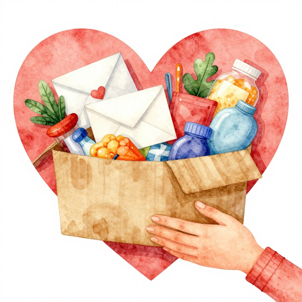 Vibrant watercolor style. A heartwarming illustration focusi...