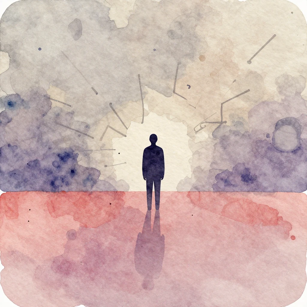 Vibrant watercolor style. A minimalist, abstract illustratio...