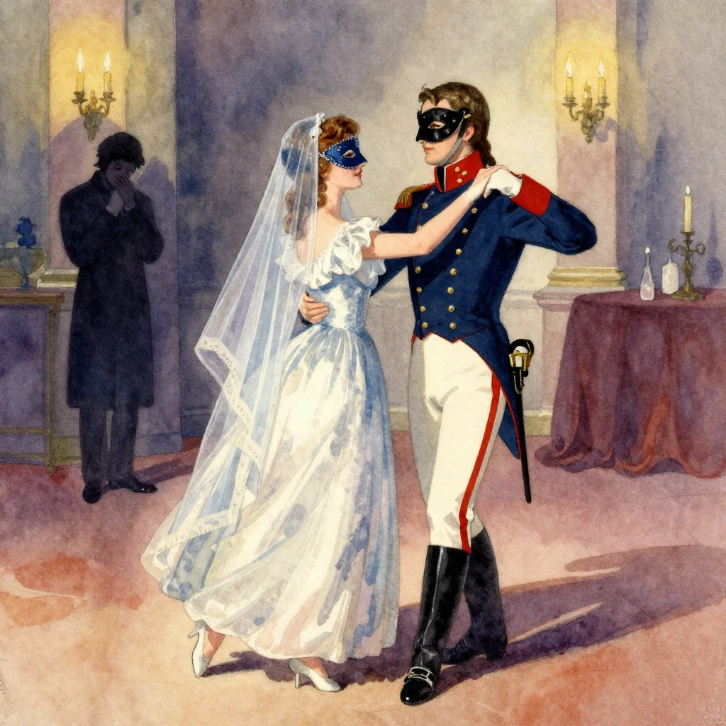 A vintage illustration in vibrant watercolor style depicting...