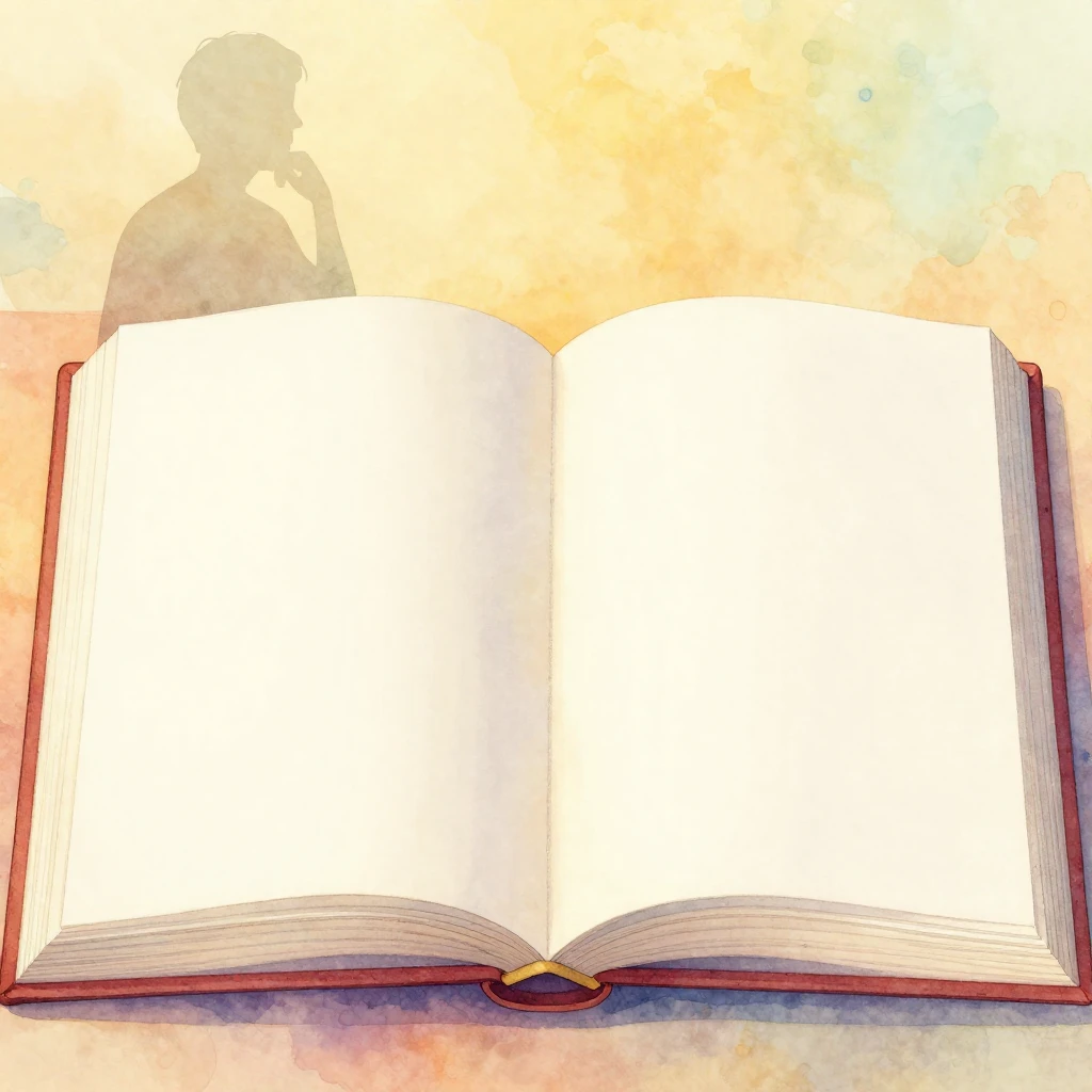 A vast, open book with pristine, blank pages, symbolizing in...