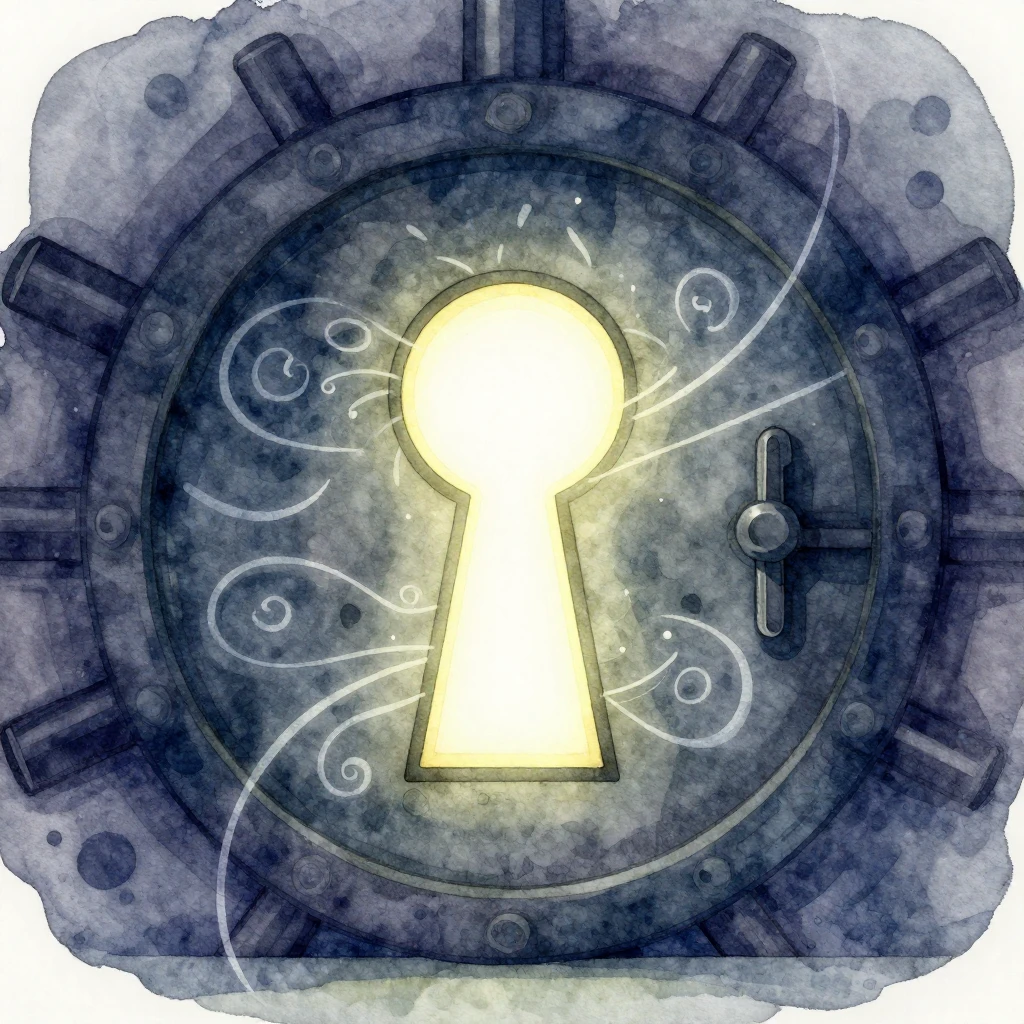 Vibrant watercolor illustration focusing on a stylized, mini...