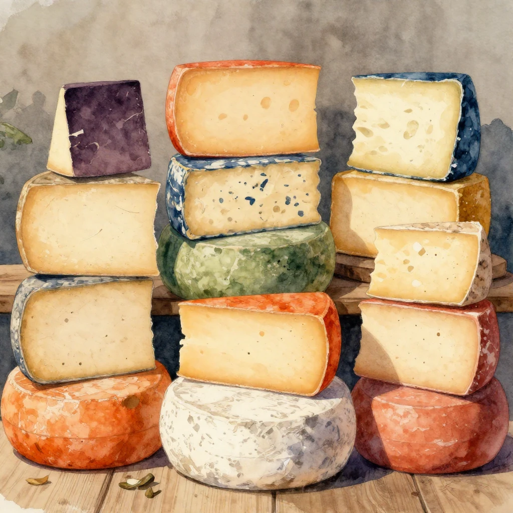 A vibrant watercolor painting showcasing beautifully display...