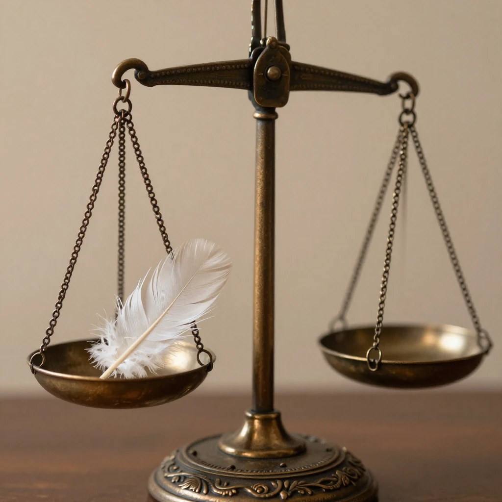 A close-up, artistic depiction of an old, ornate balance sca...