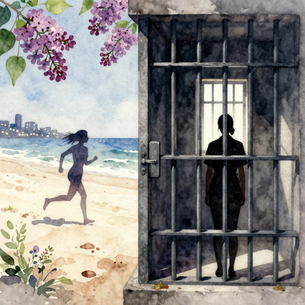 A striking watercolor image illustrating the stark contrast ...