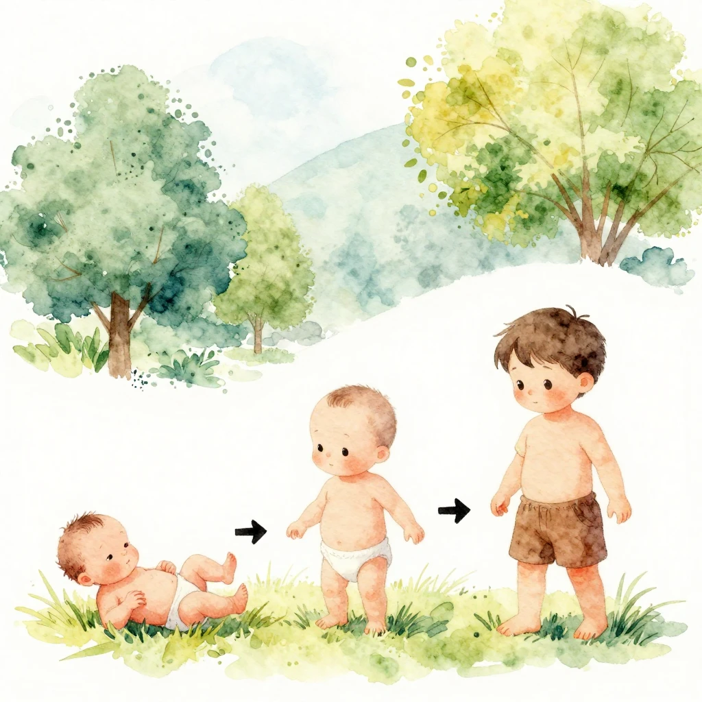 A tender watercolor illustration depicting the passage of a ...