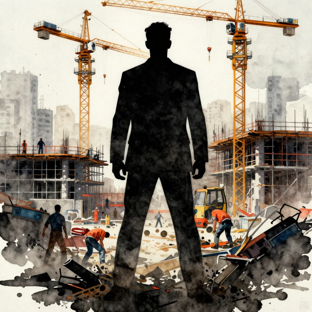 A vibrant watercolor painting depicting a silhouette of a ma...