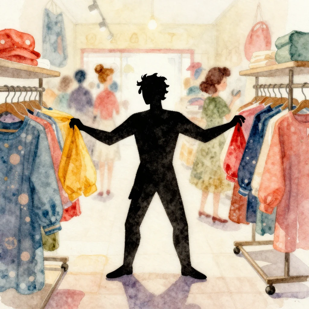 A vibrant watercolor illustration in a whimsical, vaudeville...