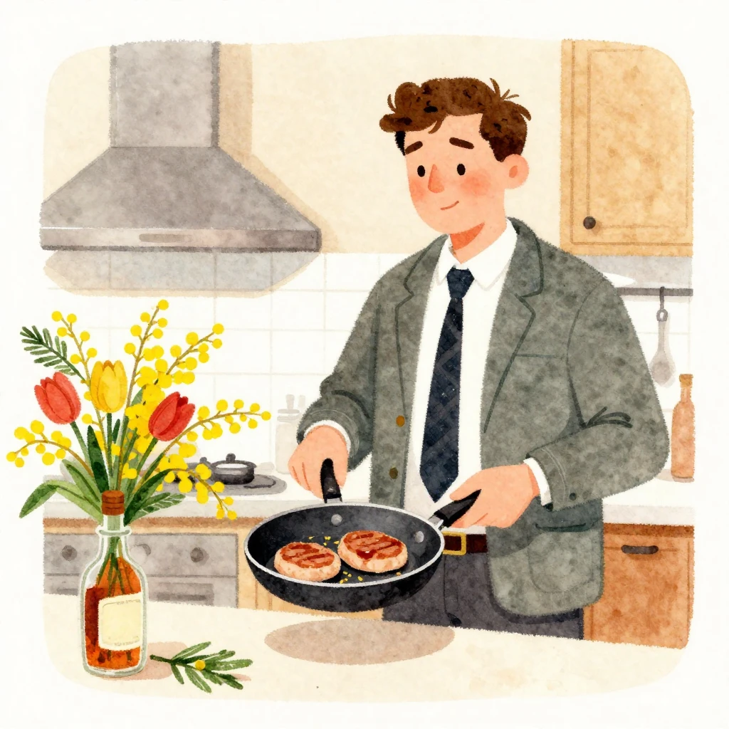 A watercolor illustration with a quirky and slightly rough-a...