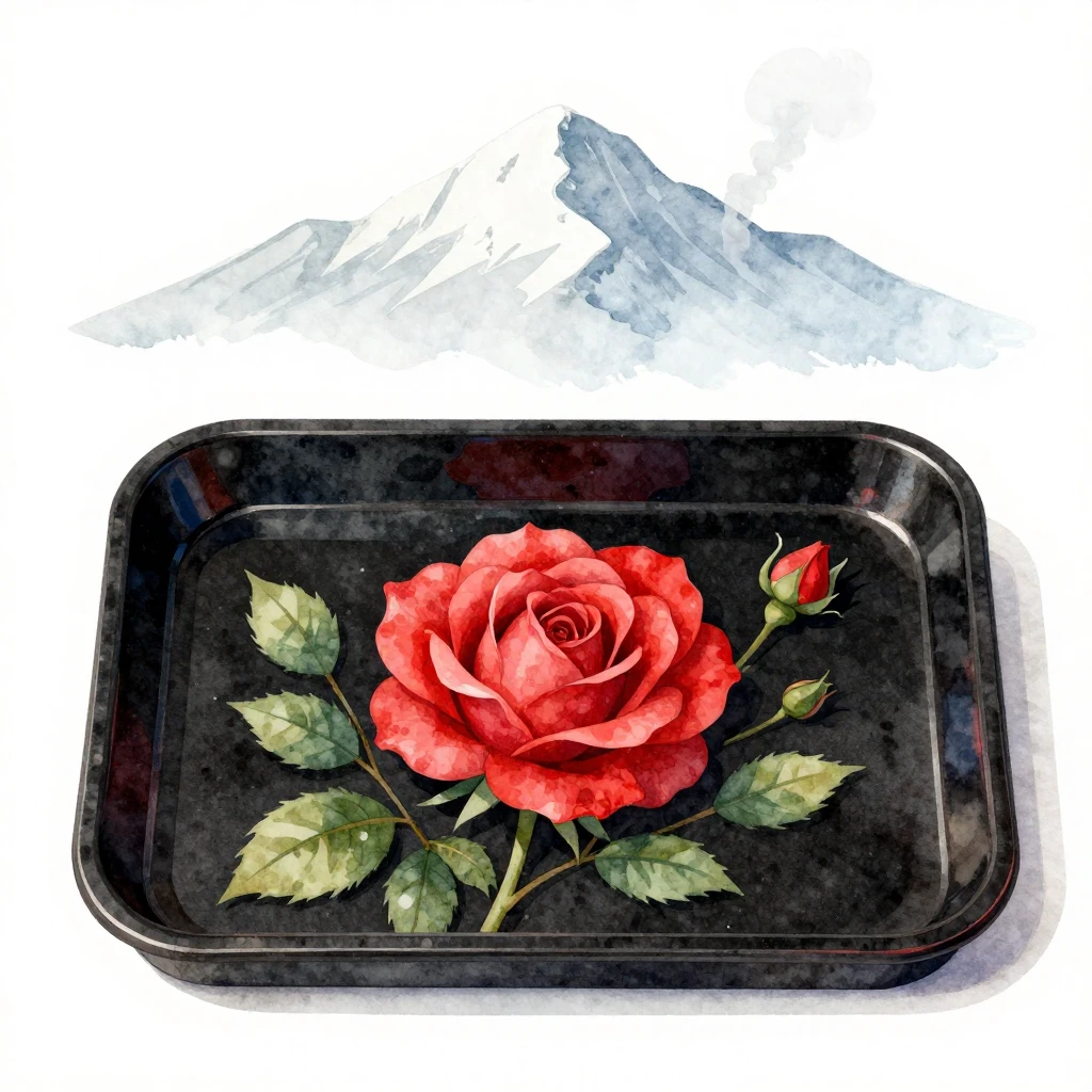 Vibrant watercolor illustration showcasing a stylized Nizhny...