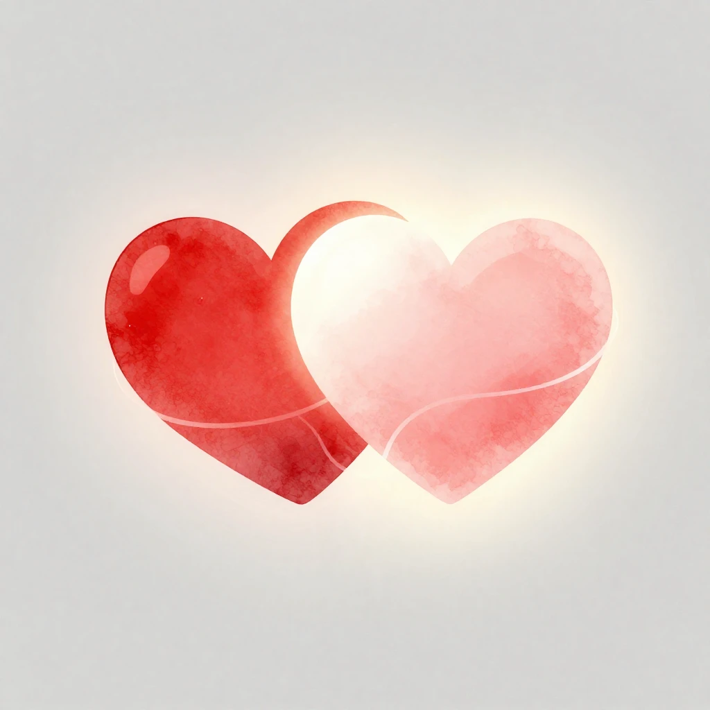 A stylized, minimalist illustration depicting two intertwine...