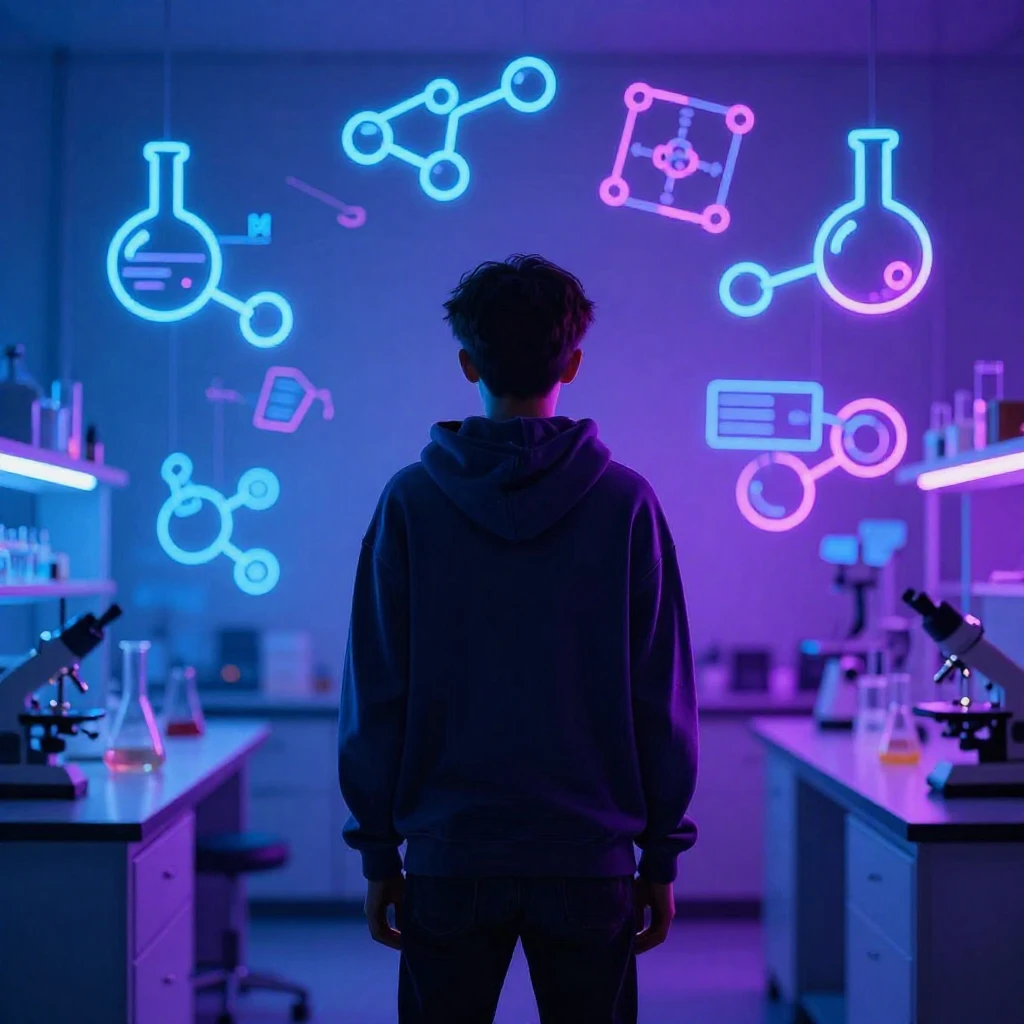 A silhouette of a cool teenager in a hoodie standing in a mo...