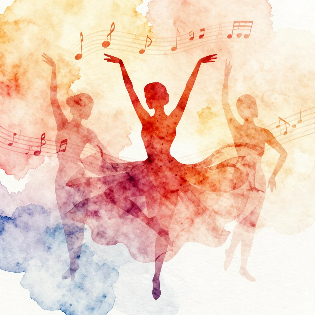 A vibrant watercolor illustration gracefully depicting subtl...