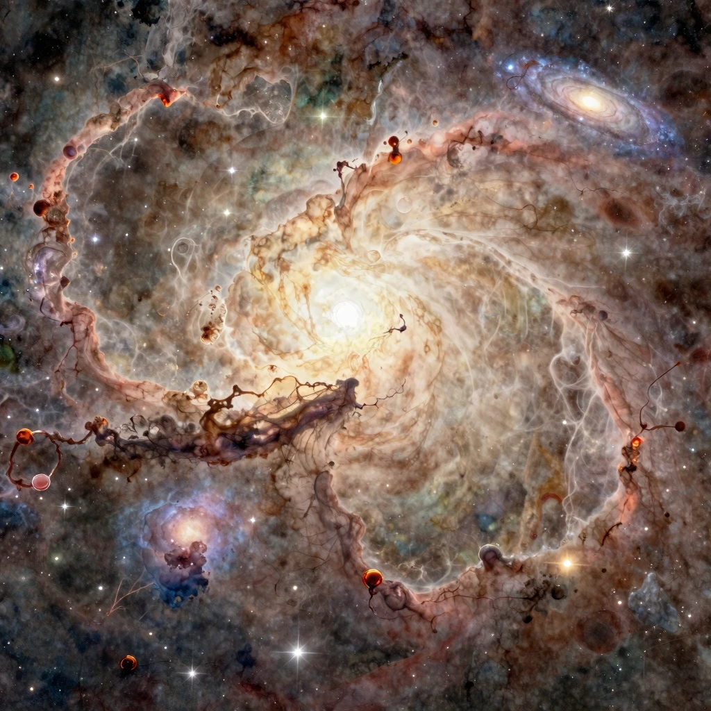 A vast, starry universe with nebulae and distant galaxies. S...
