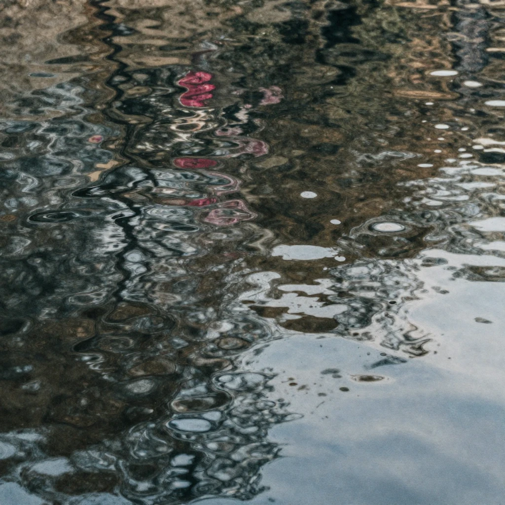 Northern waters, ethereal atmosphere, dark reflections, subt...