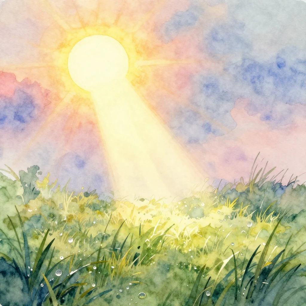 Vibrant watercolor style. Indie album art concept: A single,...