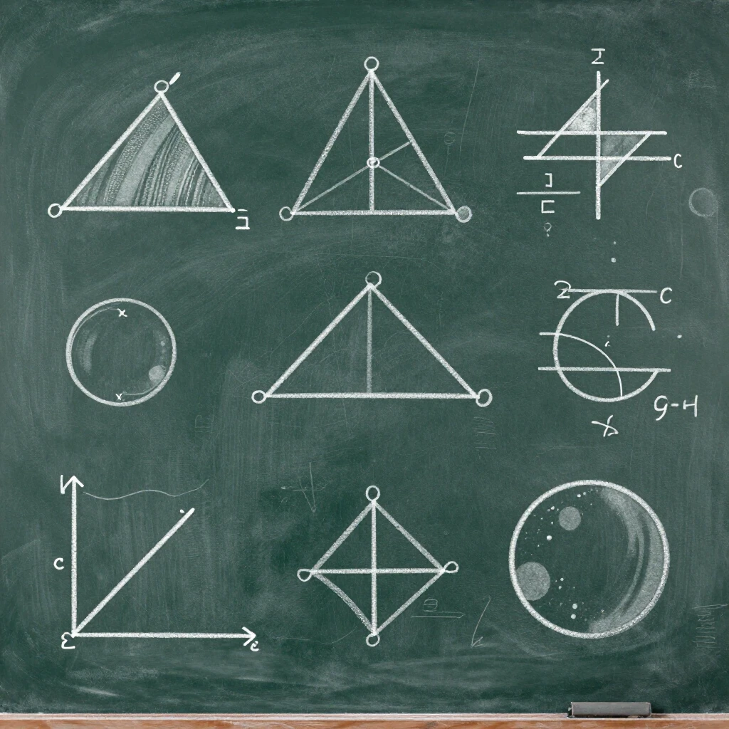 A watercolor illustration featuring a chalkboard filled with...