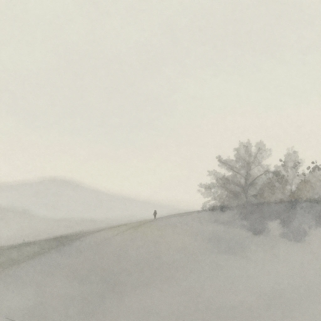 A minimalist, dreamy illustration for an indie song, subtly ...