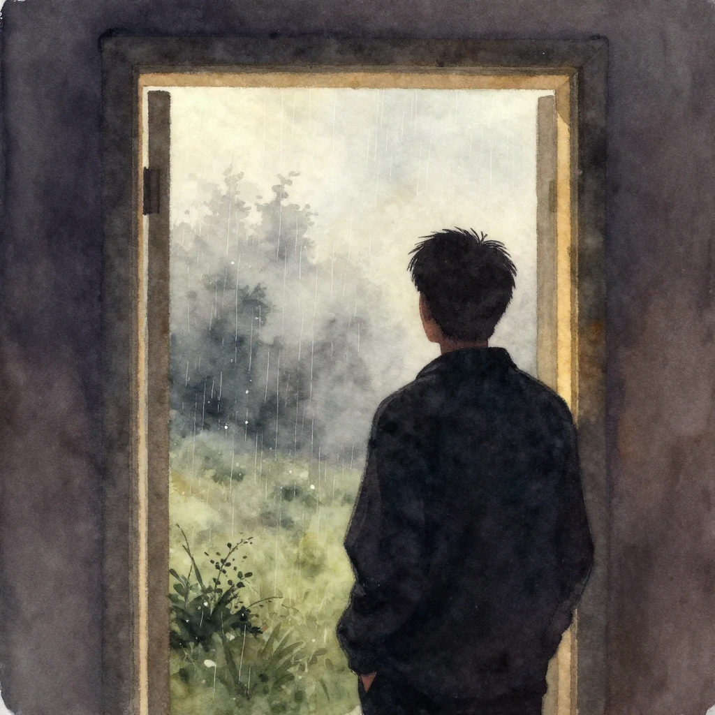 A vibrant watercolor artwork of a person's silhouette framed...