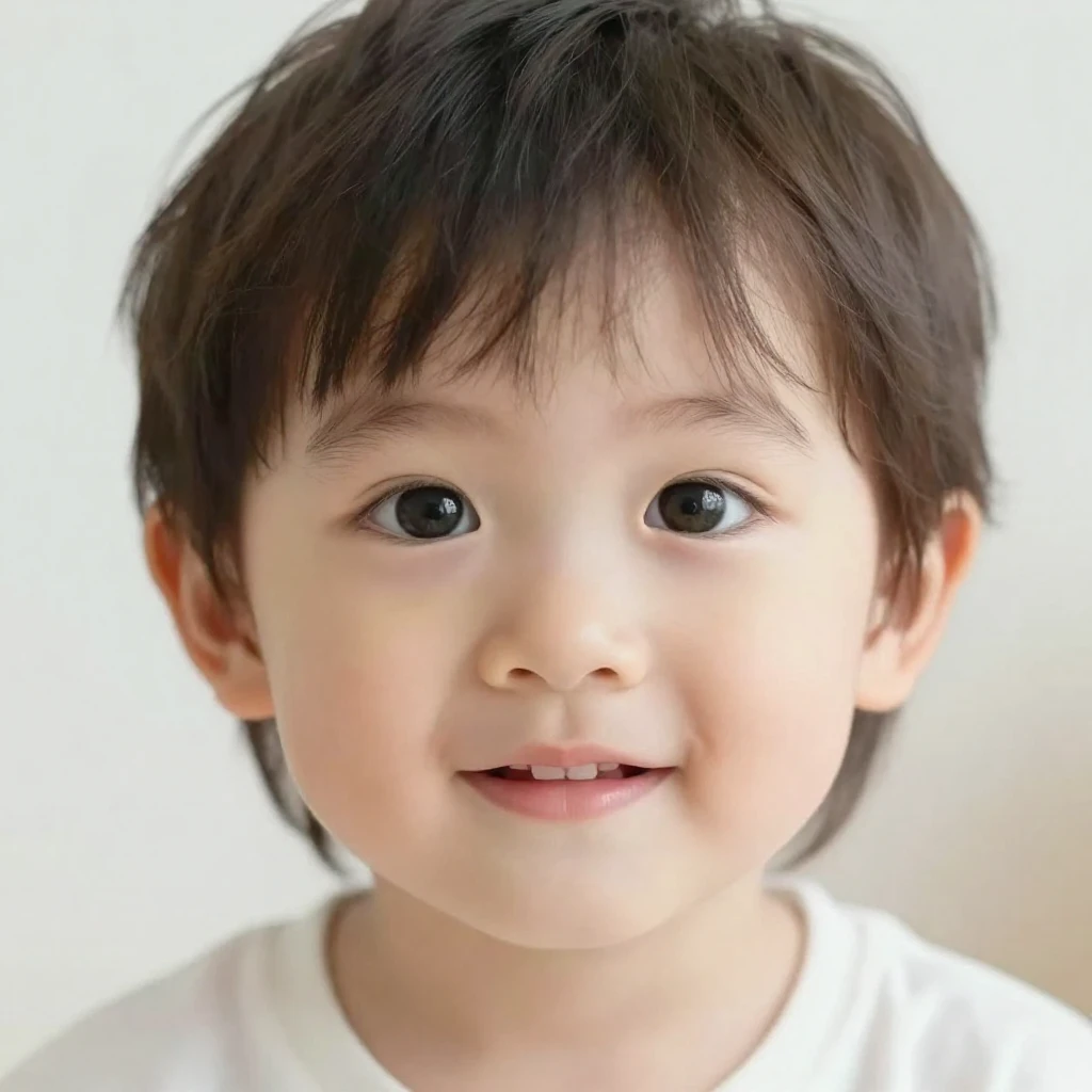 A gentle and pure scene featuring a child or small animal wi...