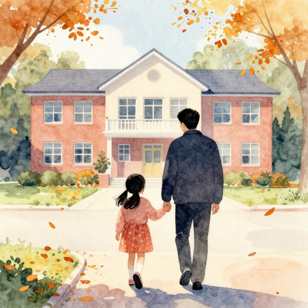 A vibrant watercolor painting showing the silhouette of a fa...