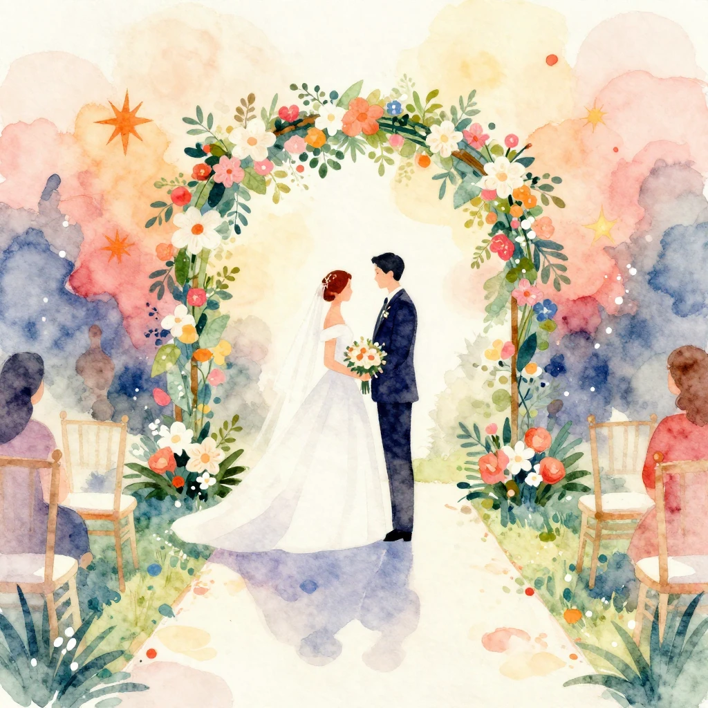 A vibrant watercolor illustration focusing on the journey to...