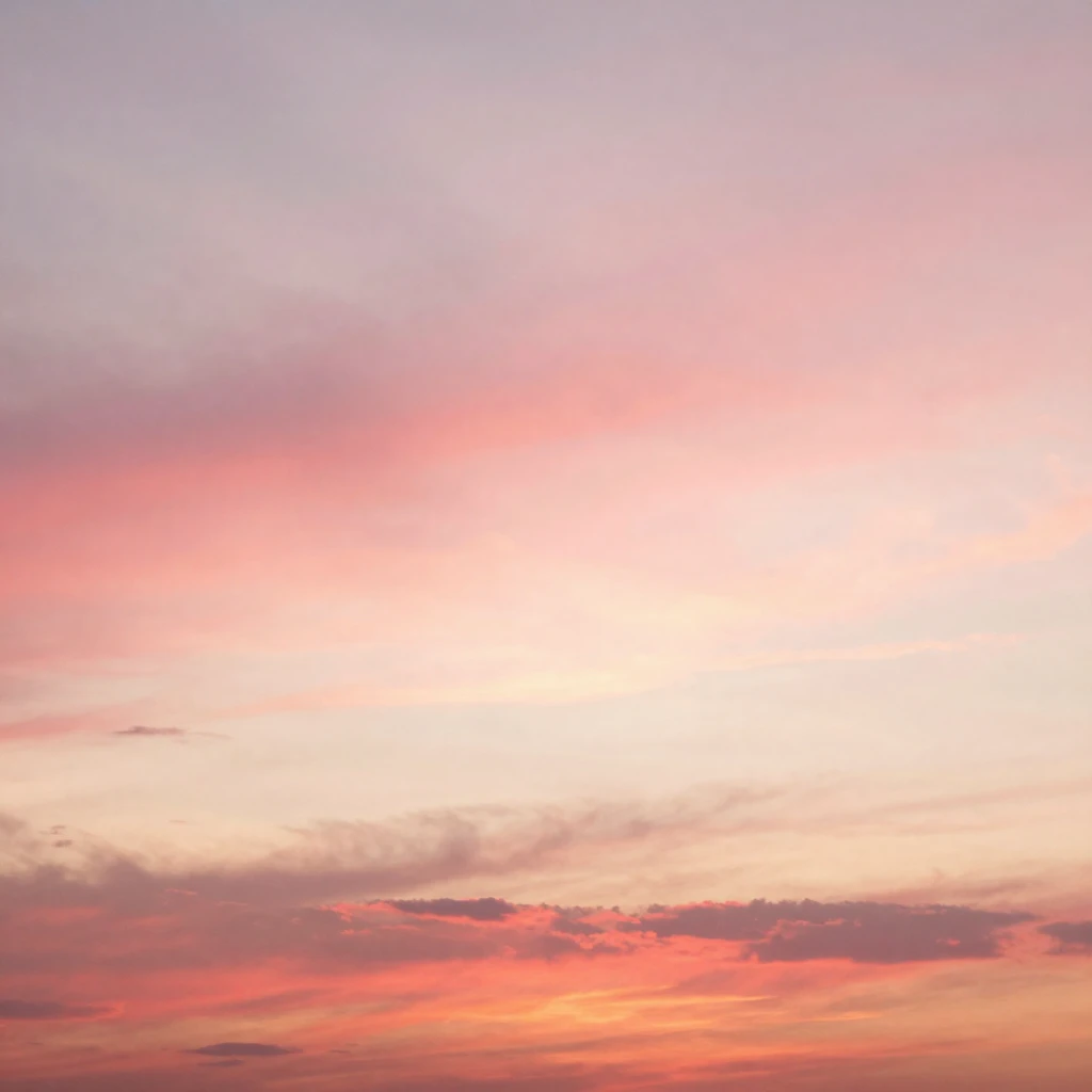 An artistic illustration of a dreamy sunset sky, with soft b...