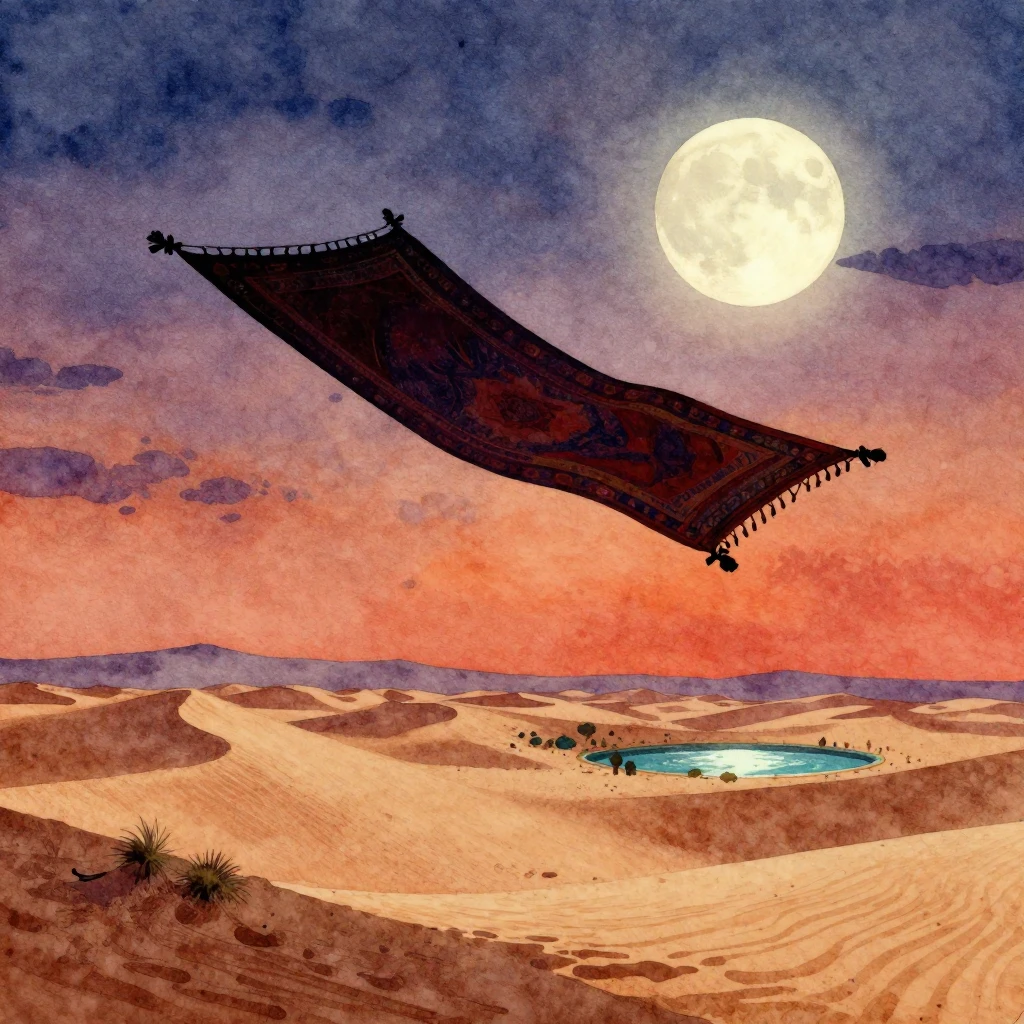 A vibrant watercolor painting featuring the silhouette of a ...