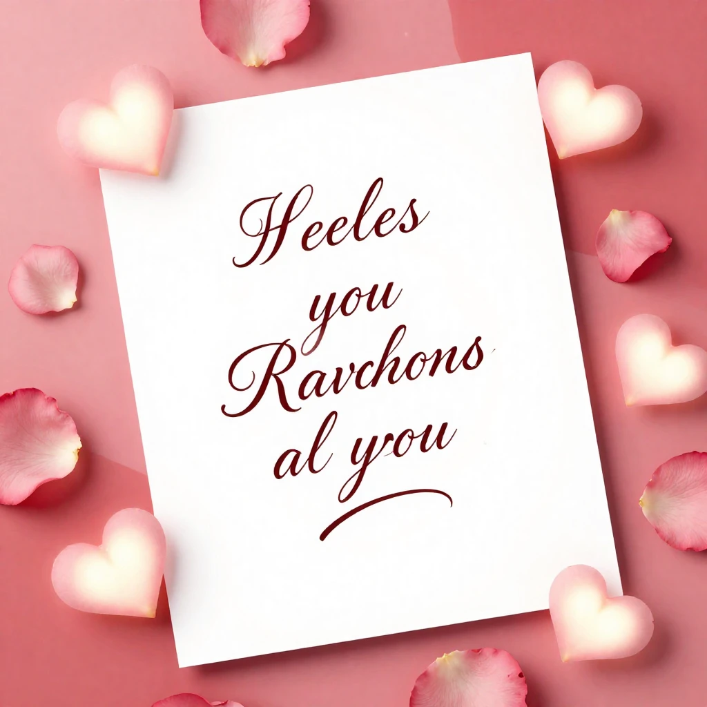 A beautifully designed greeting card with elegant script, su...
