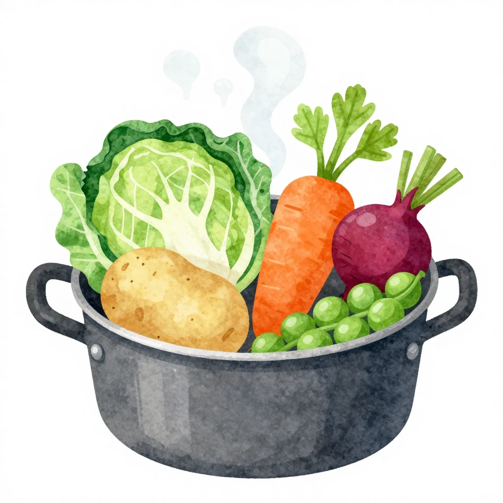 A vibrant, colorful watercolor illustration of various fresh...