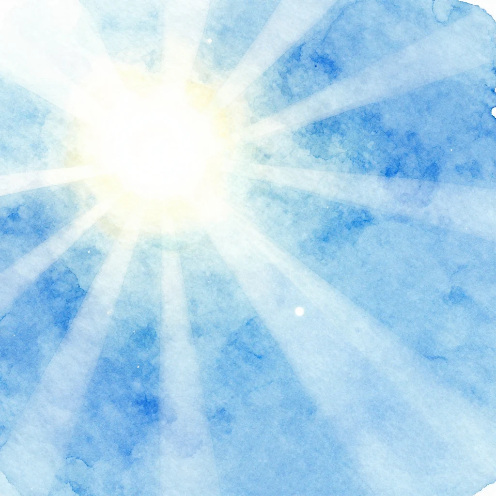 Vibrant watercolor style blues album cover, bright white day...